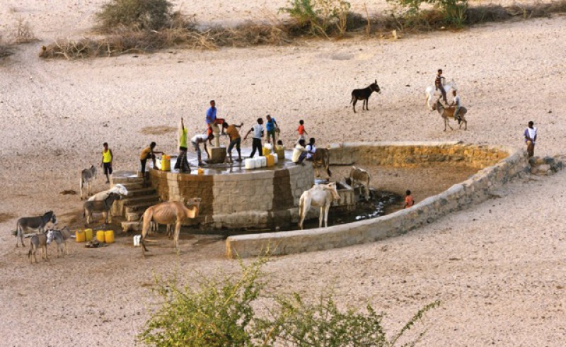 Eine Wasserstelle in Eritrea