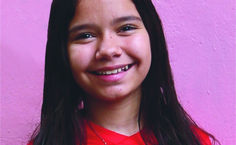 Talita, ein Mädchen des Projektes Uere in Rio de Janeiro